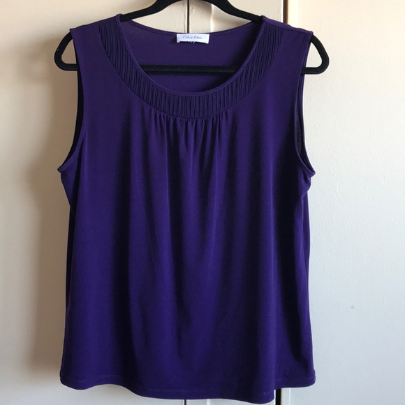 Calvin Klein Tops - A dark purple sleeveless top